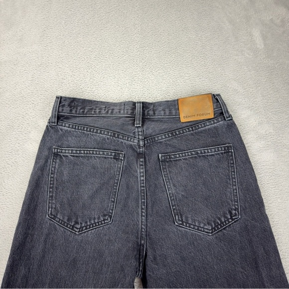 Denim Forum Farrah High Rise Wide Leg Black Jeans 28x27 - Picture 11 of 12